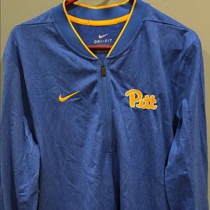 Nike Blue and Gold Pitt Dri-Fit Pullover